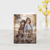 Moderne Prettige feestdagen kerstgroet Kaart (Gele Bloem)