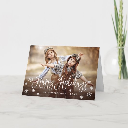 Moderne Prettige feestdagen kerstgroet Kaart (Voorkant)