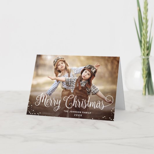 Moderne Prettige feestdagen kerstgroet Kaart (Voorkant)