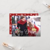 Moderne Prettige feestdagen kerstgroet Kaart (Voorkant / Achterkant in situ)