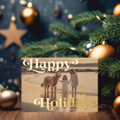 Moderne Prettige Feestdagen Minimal 1 Foto Elegant