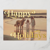 Moderne Prettige Feestdagen Minimalistisch 1 Foto  (Voorkant)