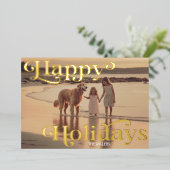 Moderne Prettige Feestdagen Minimalistisch 1 Foto  (Staand Voorkant)