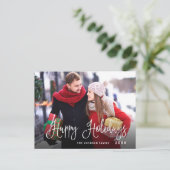 Moderne Prettige feestdagen PHOTO-kerstkaart Briefkaart (Staand voorkant)