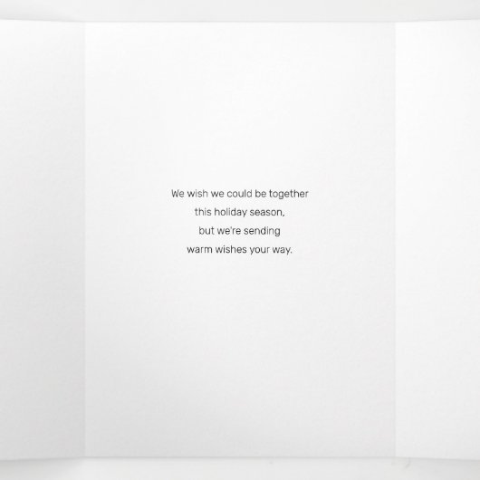 Moderne Prettige feestdagen-scriptfoto Drieluik Kaart (Binnenkant midden)