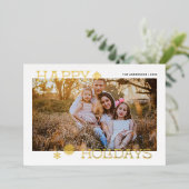 Moderne Prettige Feestdagen Sneeuwvlok Foto (Staand Voorkant)