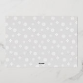 Moderne Prettige Feestdagen Sneeuwvlok Foto (Achterkant)