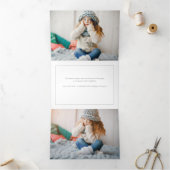 Moderne Prettige feestdagen Typografie Foto Drieluik Wenskaart (Binnen)