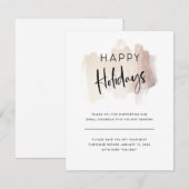 Moderne Prettige feestdagen uit uw kleine bedrijf Feestdagenkaart (Voorkant / Achterkant)