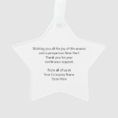 Moderne Prettige feestdagen uw Logo Ornament (achterkant)