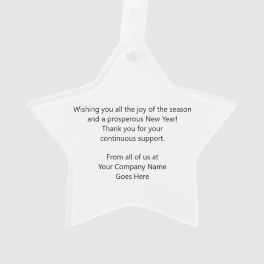 Moderne Prettige feestdagen uw Logo Ornament (achterkant)