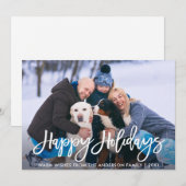 Moderne Prettige feestdagen van het Manuscript van Feestdagenkaart (Voorkant / Achterkant)