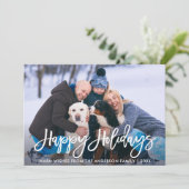 Moderne Prettige feestdagen van het Manuscript van Feestdagenkaart (Staand voorkant)