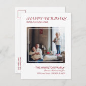 Moderne prettige feestdagen verhuizing aankondigin (Voorkant / Achterkant)