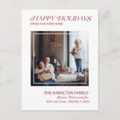 Moderne prettige feestdagen verhuizing aankondigin (Voorkant)