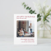 Moderne prettige feestdagen verhuizing aankondigin (Staand voorkant)