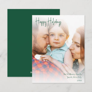 Moderne Prettige feestdagen Verticale foto van gro Feestdagenkaart