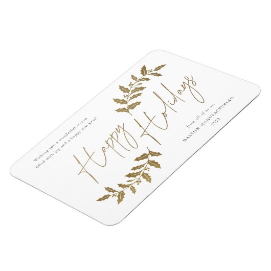 Moderne Prettige feestdagen zakelijke feestdag Magneet (Linkerzijde)