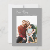 Moderne Prettige feestdagen zilver - Verticale enk Feestdagenkaart (Voorkant)