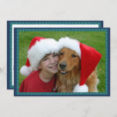 Moderne prettige kerst en gelukkig nieuwjaar feestdagenkaart (Voorkant / Achterkant)