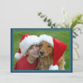 Moderne prettige kerst en gelukkig nieuwjaar feestdagenkaart (Staand voorkant)