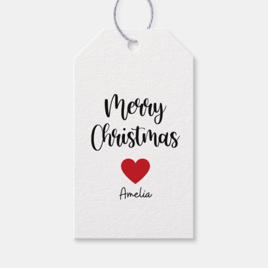 Moderne prettige kerstcadeauLabels Cadeaulabel (Voorkant)