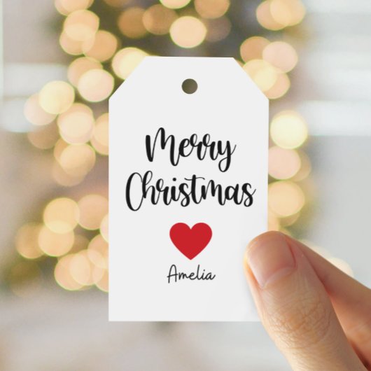 Moderne prettige kerstcadeauLabels Cadeaulabel