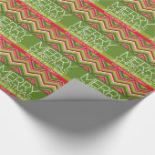 Moderne prettige kerstfeestelijke nieuwjaarsjavron cadeaupapier (Hoek)