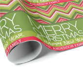 Moderne prettige kerstfeestelijke nieuwjaarsjavron cadeaupapier (Rol Hoek)