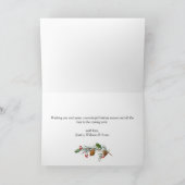 Moderne prettige kerstfotografie feestdagen kaart (Binnen)