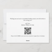 Moderne prettige kerstfotografie feestdagenkaart (Achterkant)