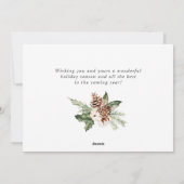 Moderne prettige kerstfotografie feestdagenkaart (Achterkant)