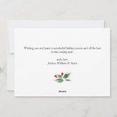 Moderne prettige kerstfotografie feestdagenkaart (Achterkant)