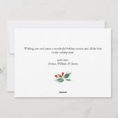 Moderne prettige kerstfotografie feestdagenkaart (Achterkant)