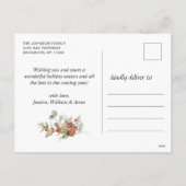 Moderne prettige kerstfotografie feestdagenkaart (Achterkant)