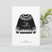 Moderne prettige kerstkeuken feestdagenkaart (Staand voorkant)