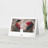 Moderne prettige kerstmis 2-fotografie feestdagen kaart (Achterkant)