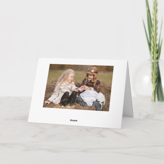 Moderne prettige kerstmis 2 kaart (Achterkant)