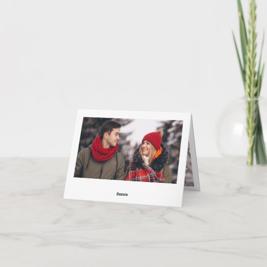 Moderne prettige kerstmis 3 FOTO-groet Feestdagen Kaart (Achterkant)