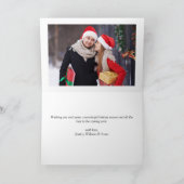 Moderne prettige kerstmis 3 FOTO-groet Feestdagen Kaart (Binnen)