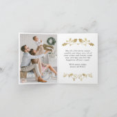 Moderne prettige kerstmis 3 FOTO-groet Feestdagen Kaart (Binnen)