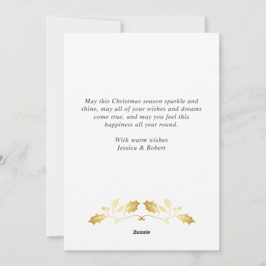 Moderne prettige kerstmis 3 FOTO-groet Feestdagenkaart (Achterkant)