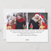 Moderne prettige kerstmis 3 FOTO-groet Feestdagenkaart (Achterkant)