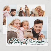 Moderne prettige kerstmis 4-fotografie