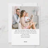 Moderne prettige kerstmis 4-fotografie feestdagenkaart (Achterkant)