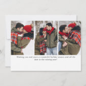 Moderne prettige kerstmis 4-fotografie feestdagenkaart (Achterkant)