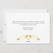 Moderne prettige kerstmis met 5 FOTO-groet Feestdagenkaart (Achterkant)