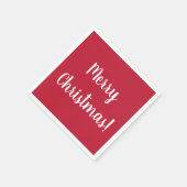 Moderne prettige kerstrode en witte typografie servet (Hoek)