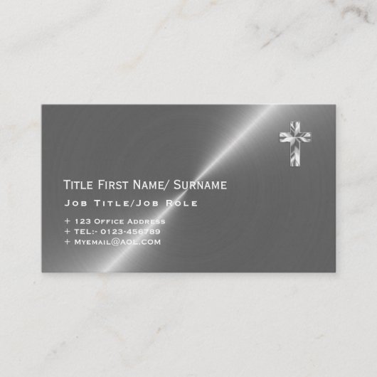 Moderne Priester Pastoor Dominee Diaken Geestelijk Visitekaartje (Voorkant)