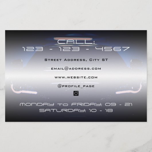 Moderne prijsaanbieding voor autoflyer flyer (Achterkant)